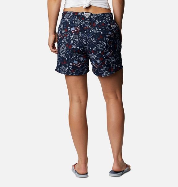 Columbia PFG Super Backcast Shorts Navy For Women's NZ65349 New Zealand